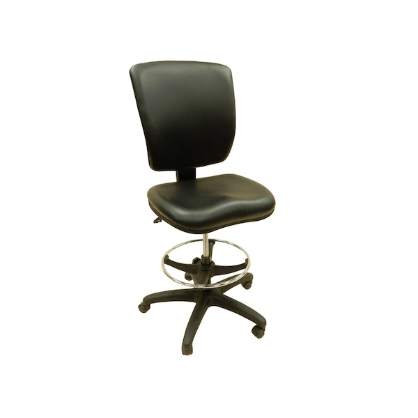 Workbench Drafting Chair Vinyl Seat Backrest 20 Inch to 30 Inch Seat Height Adj. 300 lbs. Seat Cap